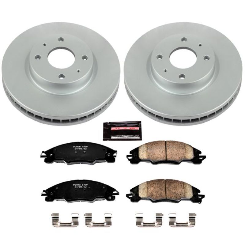 PowerStop Power Stop 08-11 Ford Focus Front Z17 Evolution Geomet Coated Brake Kit - Brakes Rotors & Pads