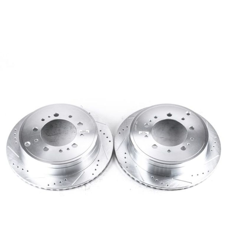 PowerStop Power Stop 08-11 Lexus LX570 Rear Evolution Drilled & Slotted Rotors - Pair - Brakes Pads