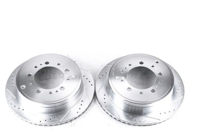 PowerStop Power Stop 08-11 Lexus LX570 Rear Evolution Drilled & Slotted Rotors - Pair - Brakes Pads
