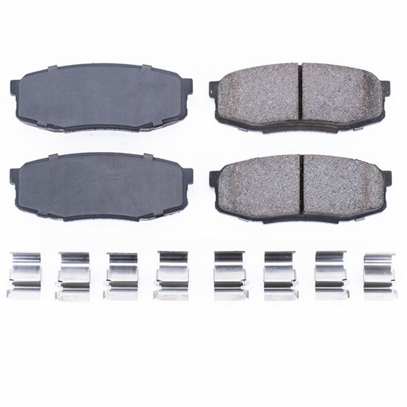 PowerStop Power Stop 08-11 Lexus LX570 Rear Z17 Evolution Ceramic Brake Pads w/Hardware - Brakes Rotors &