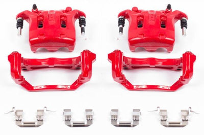 PowerStop Power Stop 08-12 Infiniti EX35 Front Red Calipers w/Brackets - Pair - Brakes Rotors & Pads