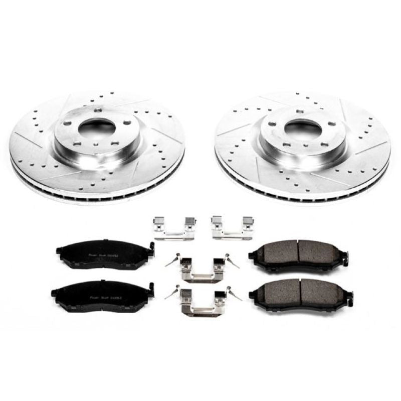 PowerStop Power Stop 08-12 Infiniti EX35 Front Z23 Evolution Sport Brake Kit - Brakes Rotors & Pads