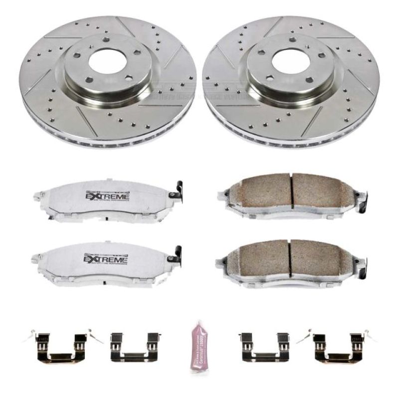 PowerStop Power Stop 08-12 Infiniti EX35 Front Z26 Street Warrior Brake Kit - Brakes Rotors & Pads