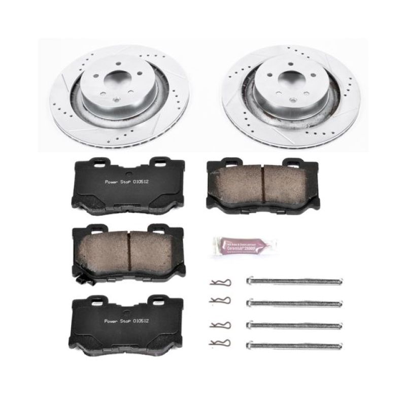 PowerStop Power Stop 08-13 Infiniti G37 Rear Z23 Evolution Sport Brake Kit - Brakes Rotors & Pads