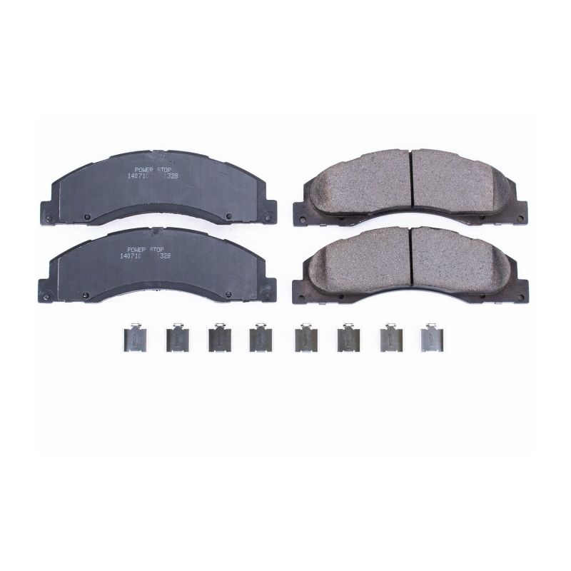 PowerStop Power Stop 08-14 Ford E-150 Front Z17 Evolution Ceramic Brake Pads w/Hardware - Brakes Rotors &