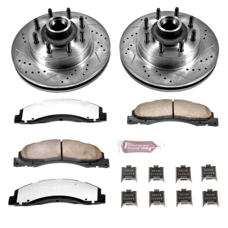 PowerStop Power Stop 08-14 Ford E-150 Front Z36 Truck & Tow Brake Kit - Brakes Rotors Pads