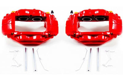 PowerStop Power Stop 08-15 Toyota Sequoia Front Red Calipers w/o Brackets - Pair - Brakes Rotors & Pads