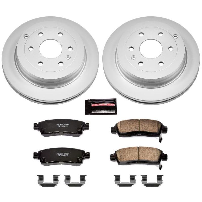 PowerStop Power Stop 08-17 Buick Enclave Rear Z17 Evolution Geomet Coated Brake Kit - Brakes Rotors & Pads