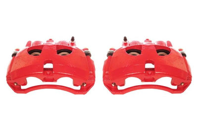 PowerStop Power Stop 09-10 Dodge Ram 2500 Front Red Calipers w/Brackets - Pair - Brakes Rotors & Pads