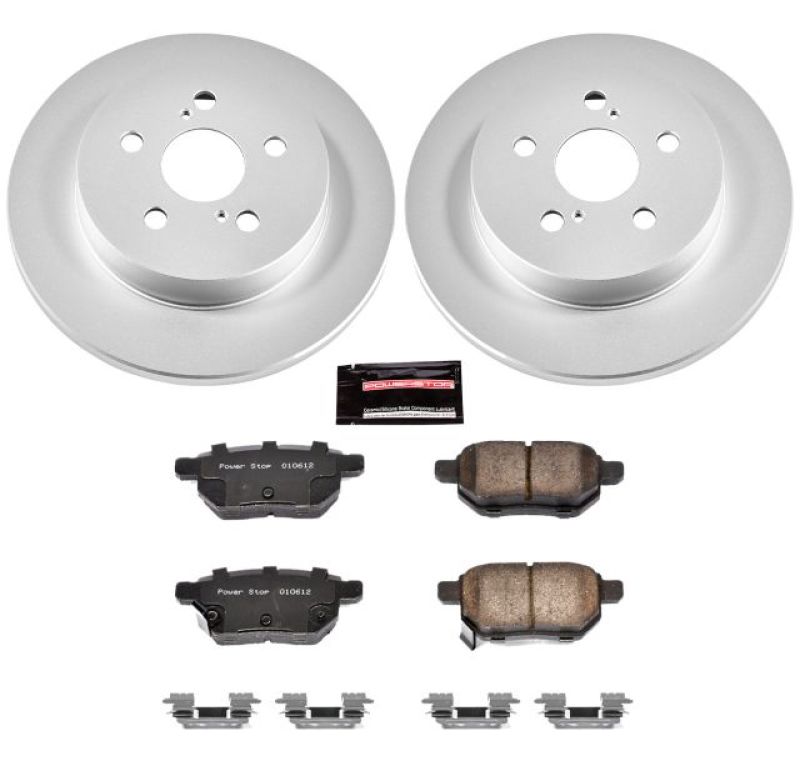 PowerStop Power Stop 09-10 Pontiac Vibe Rear Z17 Evolution Geomet Coated Brake Kit - Brakes Rotors & Pads