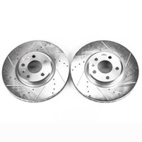 PowerStop Power Stop 09-11 Audi A4 Front Evolution Drilled & Slotted Rotors - Pair - Brakes Pads