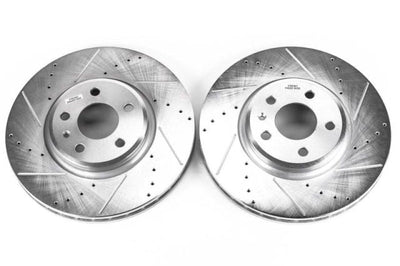 PowerStop Power Stop 09-11 Audi A4 Front Evolution Drilled & Slotted Rotors - Pair - Brakes Pads