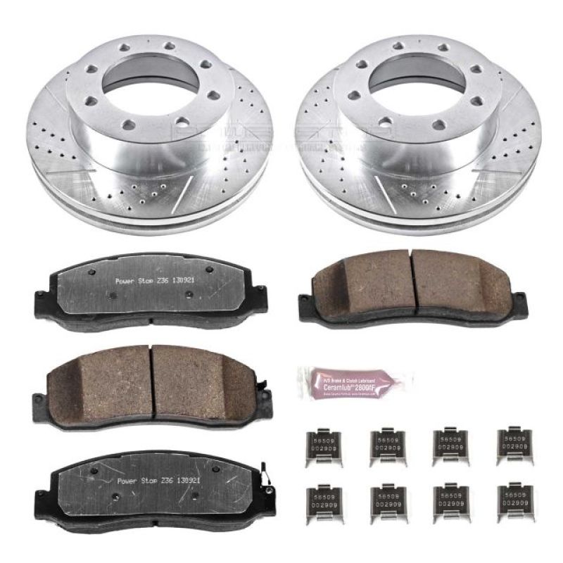 PowerStop Power Stop 09-11 Ford F-250 Super Duty Front Z36 Truck & Tow Brake Kit - Brakes Rotors Pads