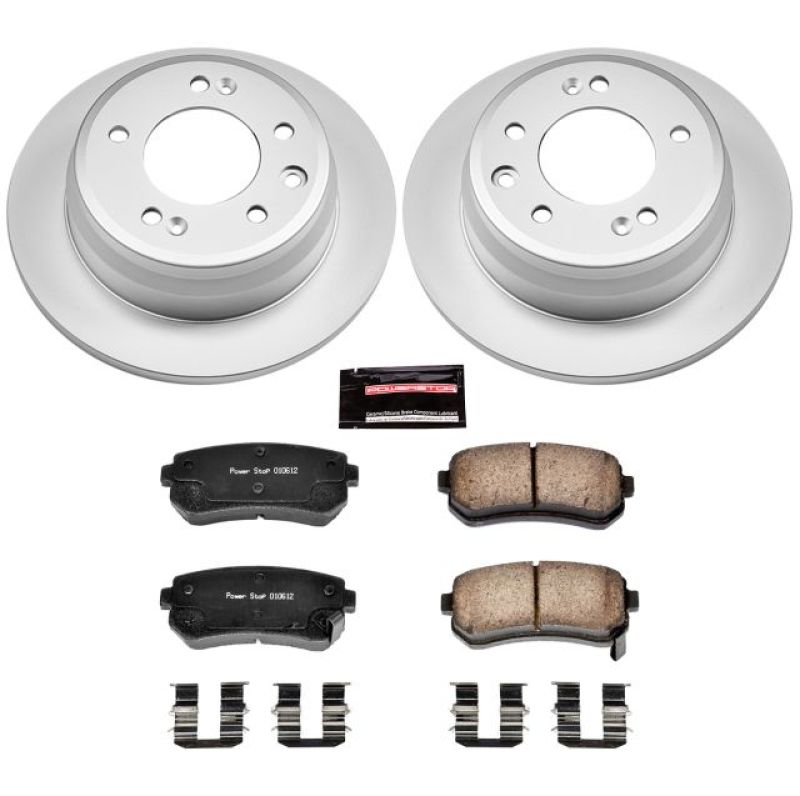 PowerStop Power Stop 09-12 Hyundai Elantra Rear Z17 Evolution Geomet Coated Brake Kit - Brakes Rotors & Pads