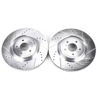 PowerStop Power Stop 09-13 Infiniti FX50 Front Evolution Drilled & Slotted Rotors - Pair - Brakes Pads
