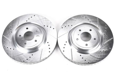 PowerStop Power Stop 09-13 Infiniti FX50 Front Evolution Drilled & Slotted Rotors - Pair - Brakes Pads