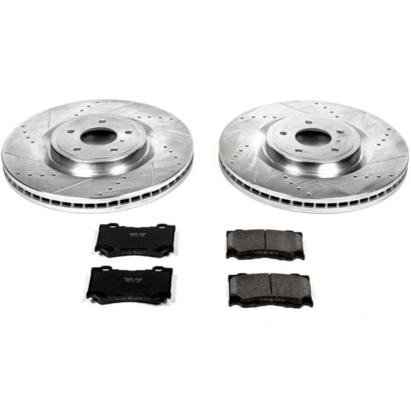 PowerStop Power Stop 09-13 Infiniti FX50 Front Z23 Evolution Sport Brake Kit - Brakes Rotors & Pads