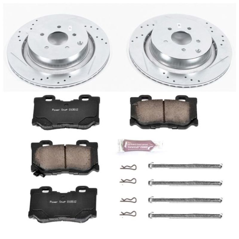 PowerStop Power Stop 09-13 Infiniti FX50 Rear Z23 Evolution Sport Brake Kit - Brakes Rotors & Pads