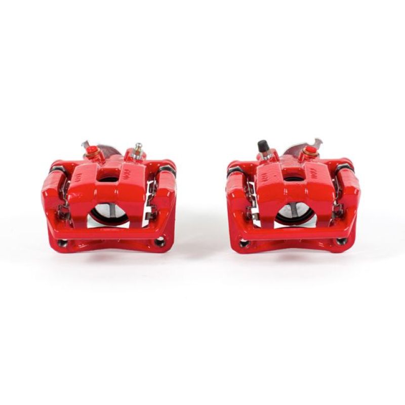PowerStop Power Stop 09-14 Acura TSX Rear Red Calipers w/Brackets - Pair - Brakes Rotors & Pads