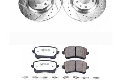 PowerStop Power Stop 09-16 Audi A4 Rear Z26 Street Warrior Brake Kit - Brakes Rotors & Pads