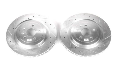 PowerStop Power Stop 09-18 Cadillac CTS Rear Evolution Drilled & Slotted Rotors - Pair - Brakes Pads