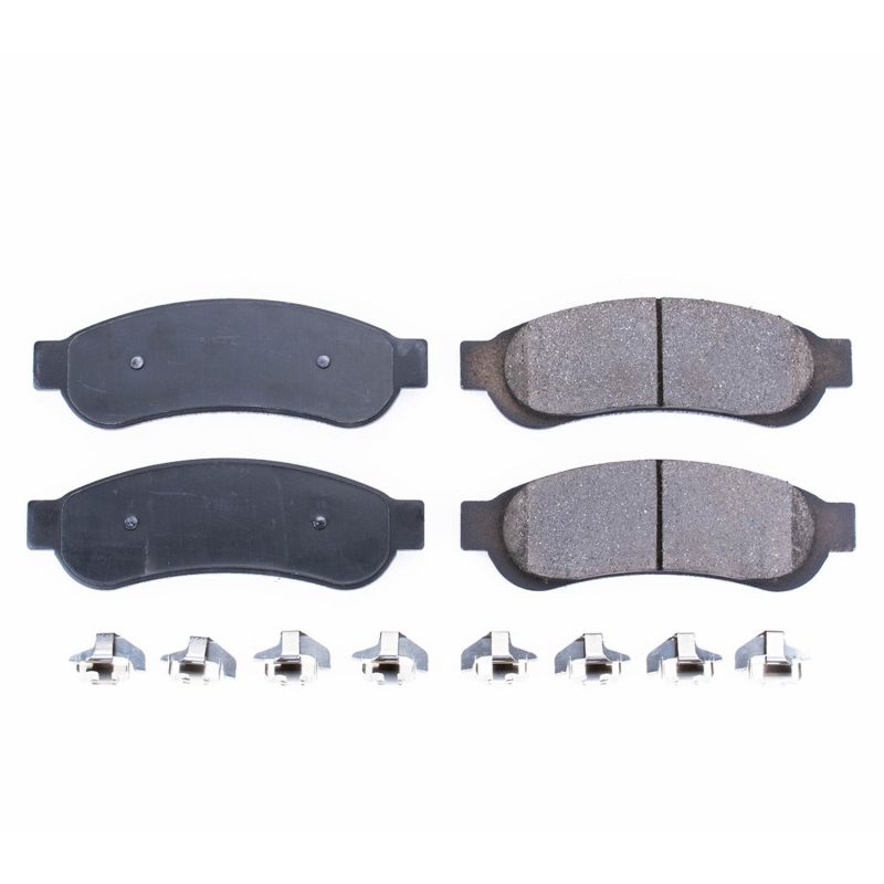 PowerStop Power Stop 10-12 Ford F-250 Super Duty Rear Z17 Evolution Ceramic Brake Pads w/Hardware - Brakes Rotors &