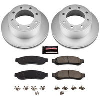 PowerStop Power Stop 10-12 Ford F-350 Super Duty Rear Z17 Coated Brake Kit - Brakes Rotors & Pads