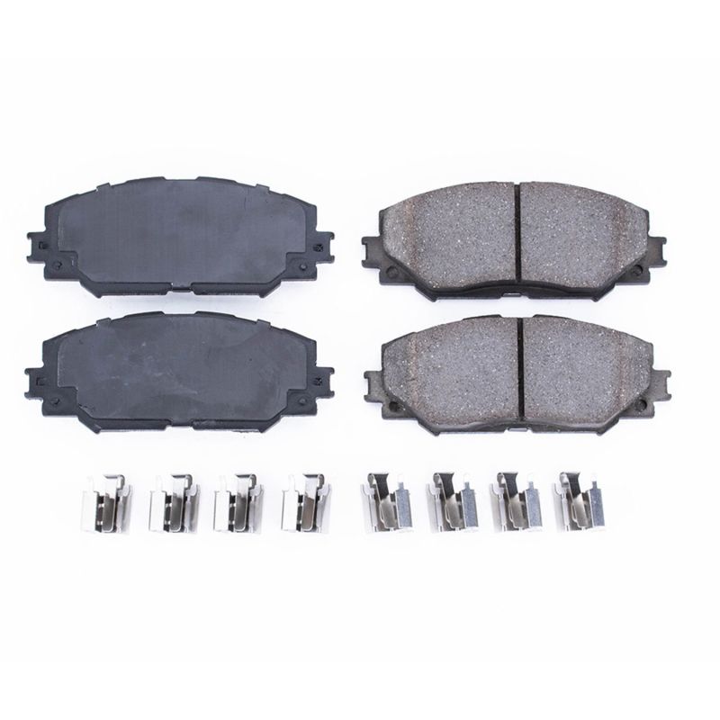 PowerStop Power Stop 10-12 Lexus HS250h Front Z17 Evolution Ceramic Brake Pads w/Hardware - Brakes Rotors &