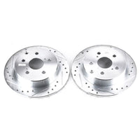 PowerStop Power Stop 10-12 Lexus HS250h Rear Evolution Drilled & Slotted Rotors - Pair - Brakes Pads