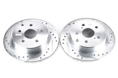 PowerStop Power Stop 10-12 Lexus HS250h Rear Evolution Drilled & Slotted Rotors - Pair - Brakes Pads