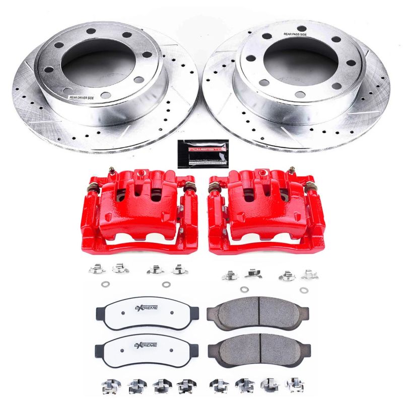 PowerStop Power Stop 10-13 Ford F-250 Super Duty Rear Z36 Truck & Tow Kit w/Cals - Brakes Rotors Pads
