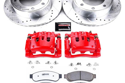 PowerStop Power Stop 10-13 Ford F-250 Super Duty Rear Z36 Truck & Tow Kit w/Cals - Brakes Rotors Pads