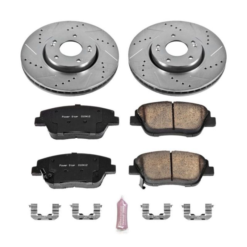 PowerStop Power Stop 10-15 Hyundai Sonata Front Z23 Evolution Sport Brake Kit - Brakes Rotors & Pads