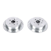 PowerStop Power Stop 10-15 Lexus RX350 Rear Evolution Drilled & Slotted Rotors - Pair - Brakes Pads
