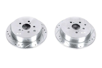 PowerStop Power Stop 10-15 Lexus RX350 Rear Evolution Drilled & Slotted Rotors - Pair - Brakes Pads