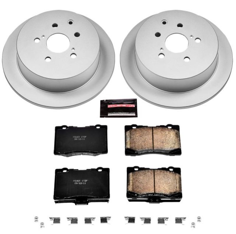 PowerStop Power Stop 10-15 Lexus RX350 Rear Z17 Evolution Geomet Coated Brake Kit - Brakes Rotors & Pads