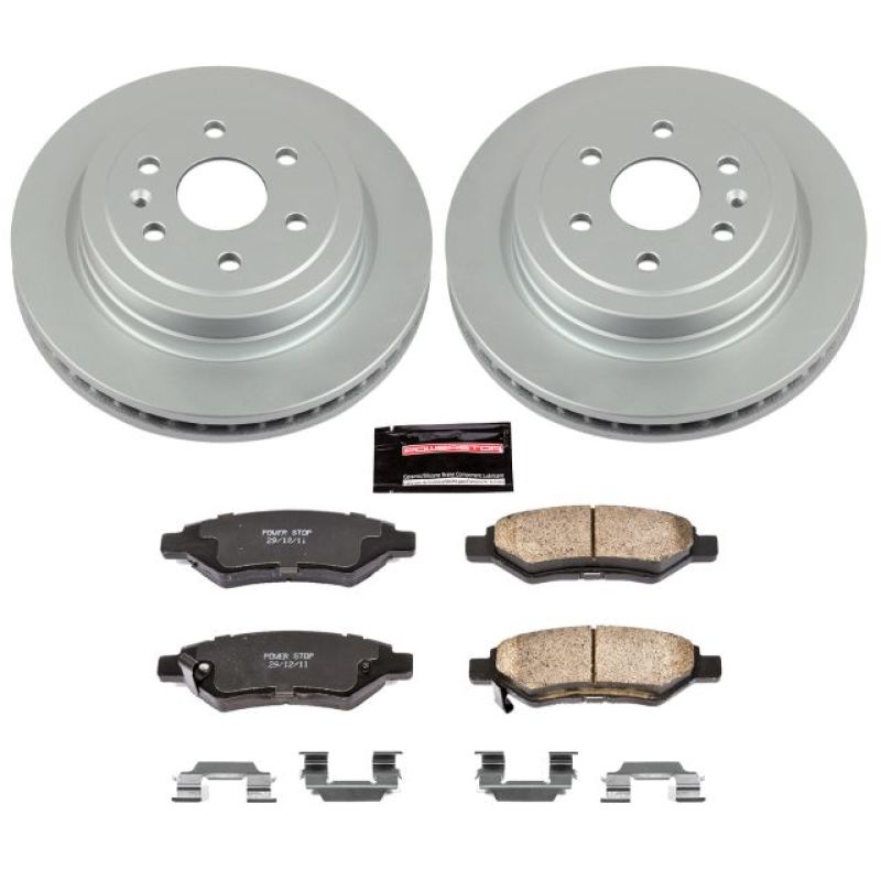 PowerStop Power Stop 10-16 Cadillac SRX Rear Z17 Evolution Geomet Coated Brake Kit - Brakes Rotors & Pads