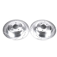 PowerStop Power Stop 10-16 Hyundai Genesis Coupe Rear Evolution Drilled & Slotted Rotors - Pair - Brakes Pads