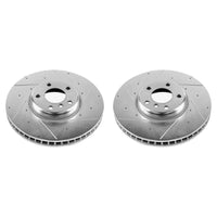 PowerStop Power Stop 10-17 BMW 535i GT Front Evolution Drilled & Slotted Rotors - Pair - Brakes Pads