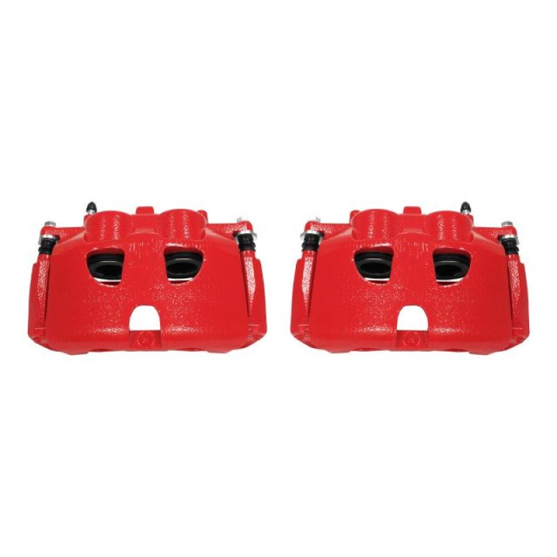 PowerStop Power Stop 10-17 Ford Expedition Front Red Calipers w/Brackets - Pair - Brakes Rotors & Pads