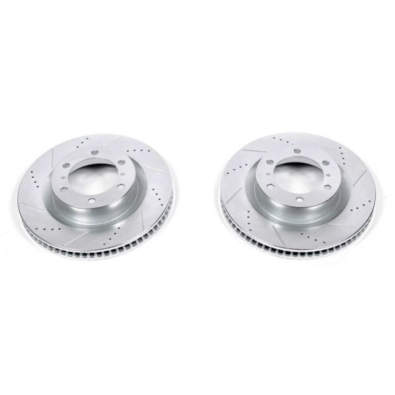 PowerStop Power Stop 10-19 Lexus GX460 Front Evolution Drilled & Slotted Rotors - Pair - Brakes Pads