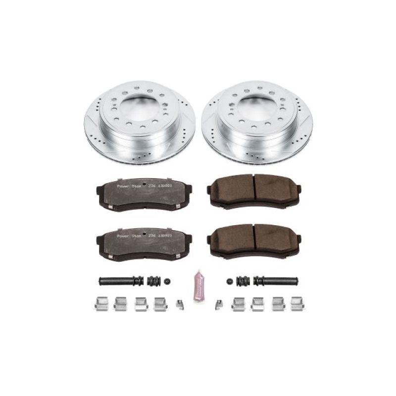 PowerStop Power Stop 10-19 Lexus GX460 Rear Z36 Truck & Tow Brake Kit - Brakes Rotors Pads