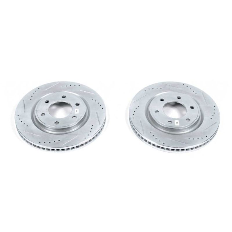 PowerStop Power Stop 11-13 Infiniti QX56 Front Evolution Drilled & Slotted Rotors - Pair - Brakes Pads