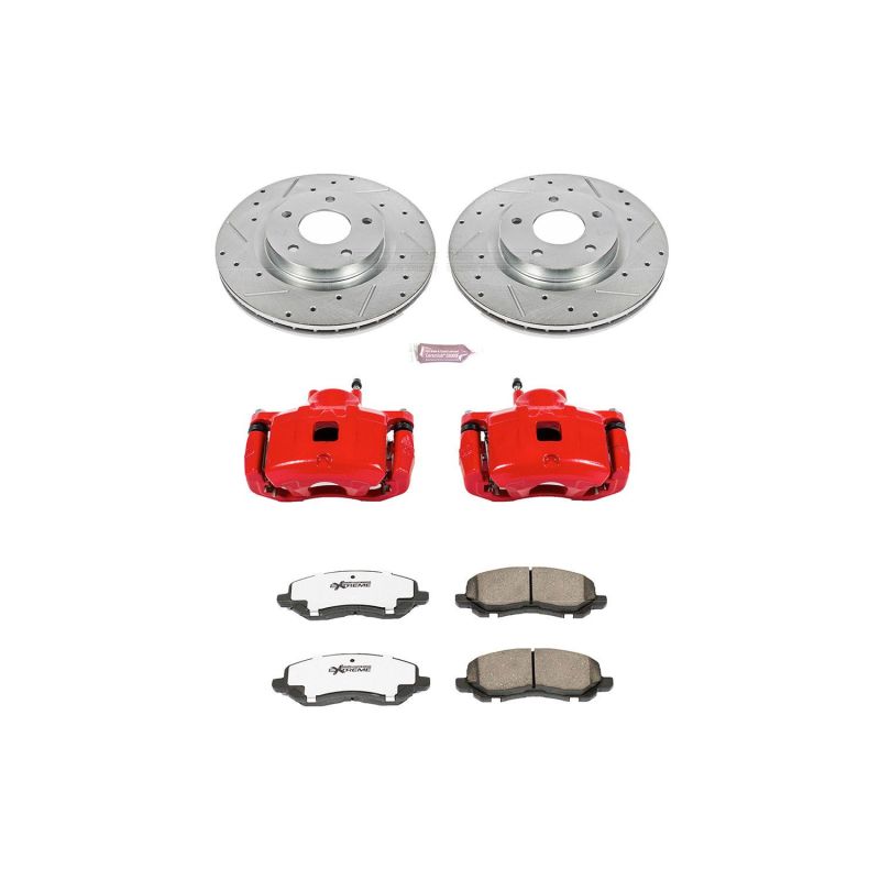 PowerStop Power Stop 11-14 Chrysler 200 Front Z26 Street Warrior Brake Kit w/Calipers - Brakes Rotors & Pads