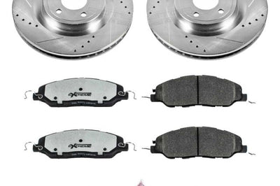 PowerStop Power Stop 11-14 Ford Mustang Front Z26 Street Warrior Brake Kit - Brakes Rotors & Pads