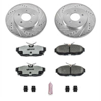 PowerStop Power Stop 11-14 Ford Mustang Rear Z26 Street Warrior Brake Kit - Brakes Rotors & Pads