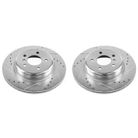 PowerStop Power Stop 11-16 BMW 528i Rear Evolution Drilled & Slotted Rotors - Pair - Brakes Pads