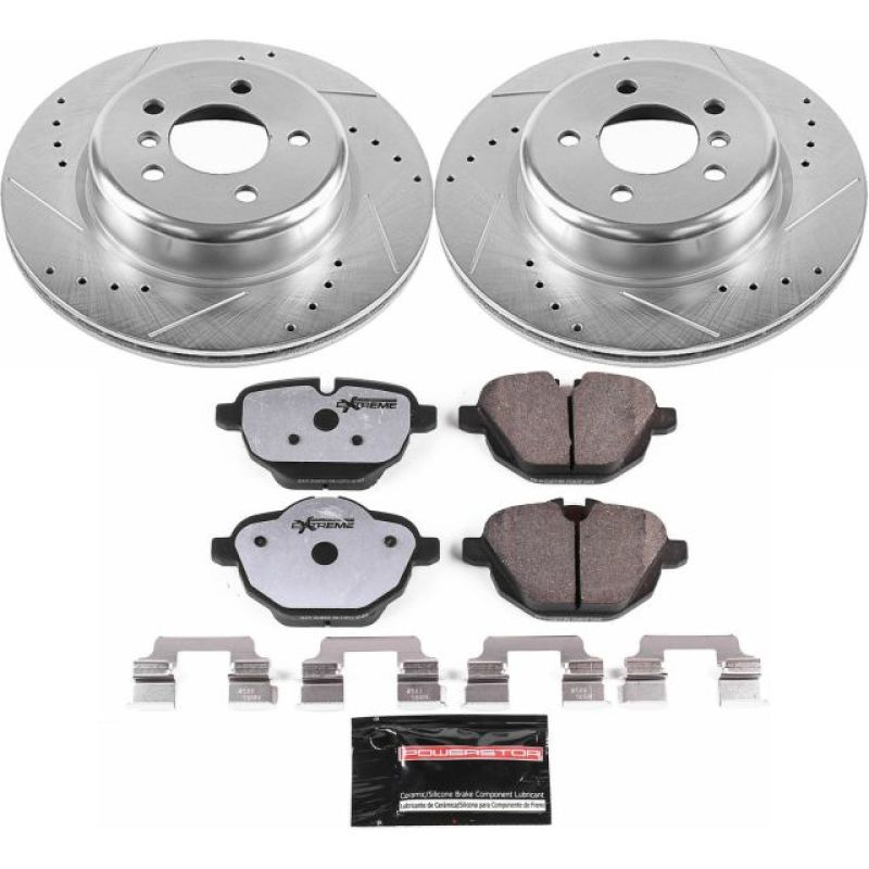 PowerStop Power Stop 11-16 BMW 528i Rear Z26 Street Warrior Brake Kit - Brakes Rotors & Pads