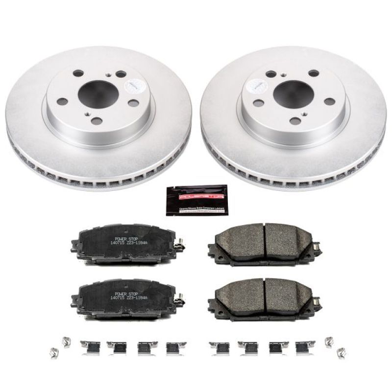 PowerStop Power Stop 11-17 Lexus CT200h Front Z17 Evolution Geomet Coated Brake Kit - Brakes Rotors & Pads
