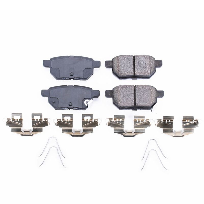 PowerStop Power Stop 11-17 Lexus CT200h Rear Z17 Evolution Ceramic Brake Pads w/Hardware - Brakes Rotors &